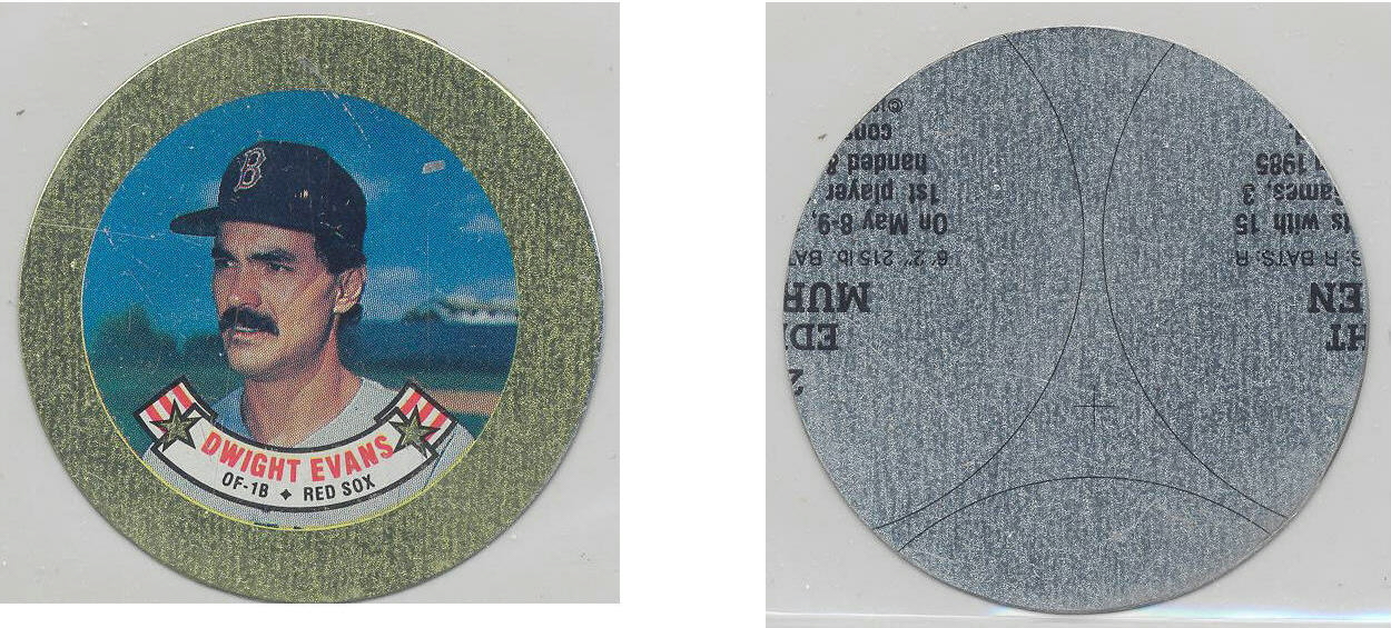 1988 Topps Baseball Coins Metal Proof Discs 011 Dwight Evans